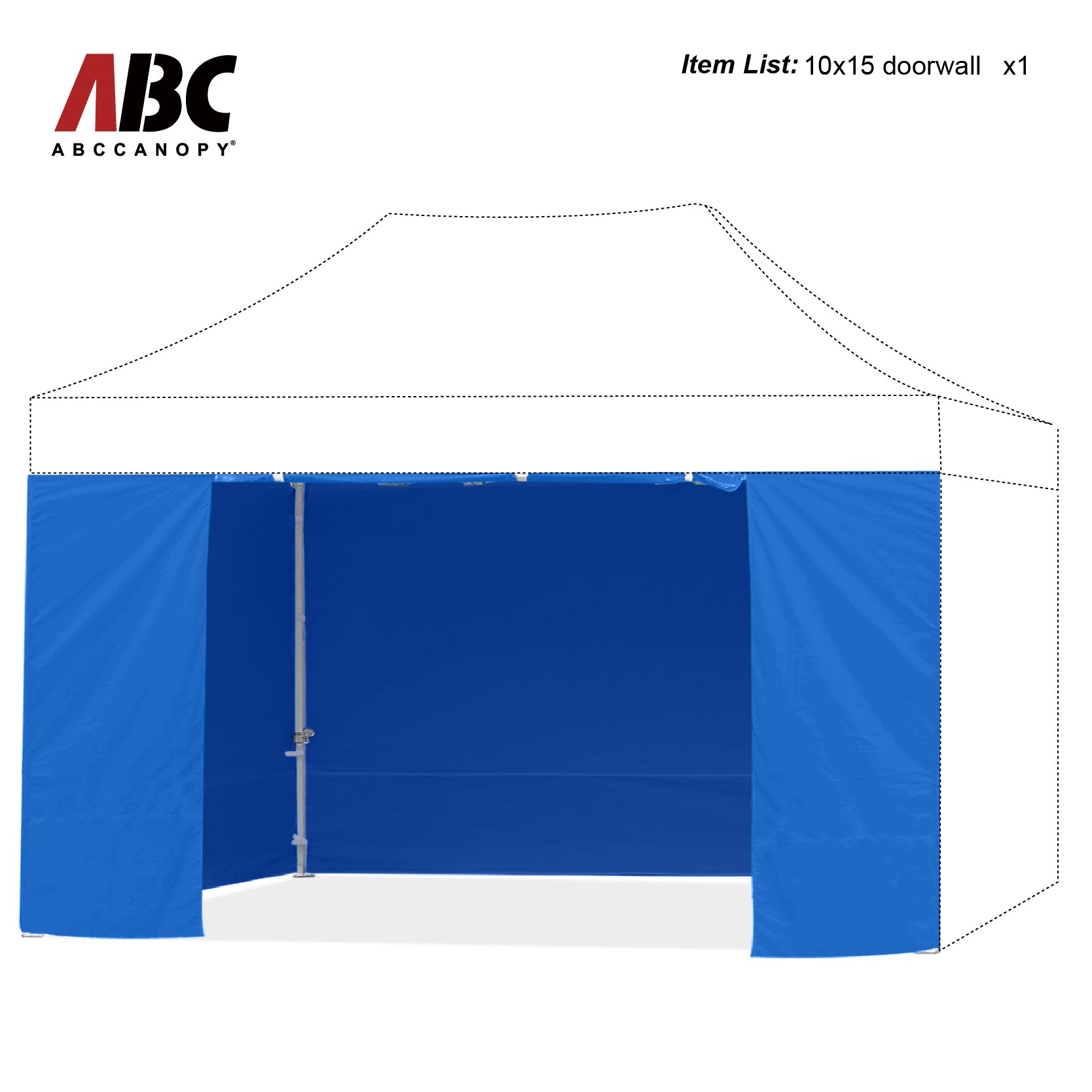 ABCCANOPY Canopy Accessories Door Wall for 8x8, 10x10, 10x15, 10x20  (Overseas)