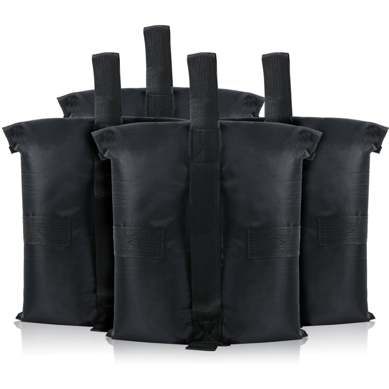 Sunnydaze Polyester Sandbag Canopy Weights - Black - Set of 4