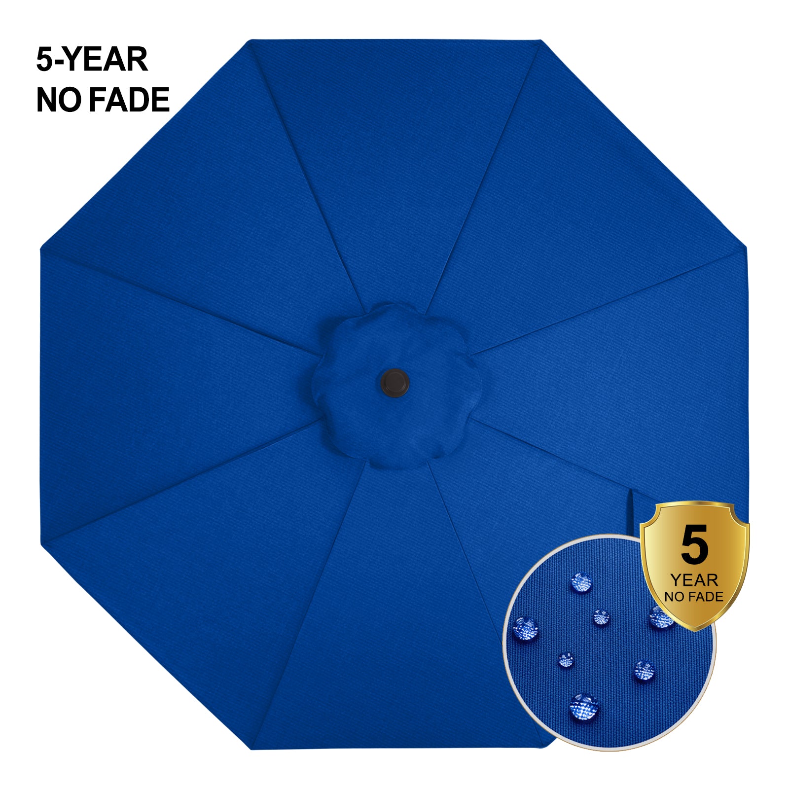 ABCCANOPY 9FT Patio Umbrella Replacement Canopy Only OLEFIN 5-Year Non Fading