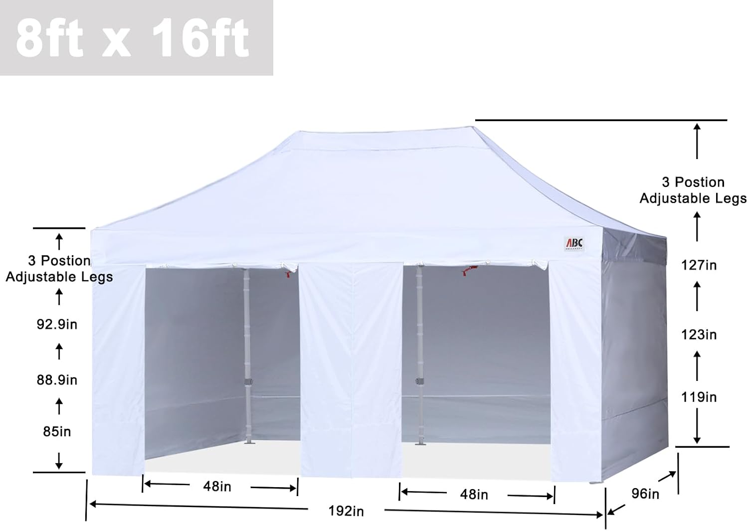 S1 Nova Base® - Lite Pop Up Canopy Tent with Sidewalls 8x8/8x12/8x16