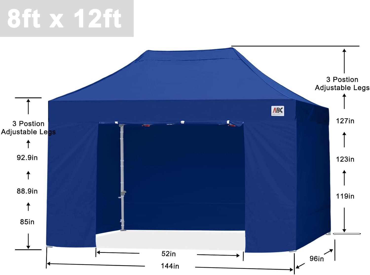 S1 Nova Base® - Lite Pop Up Canopy Tent with Sidewalls 8x8/8x12/8x16