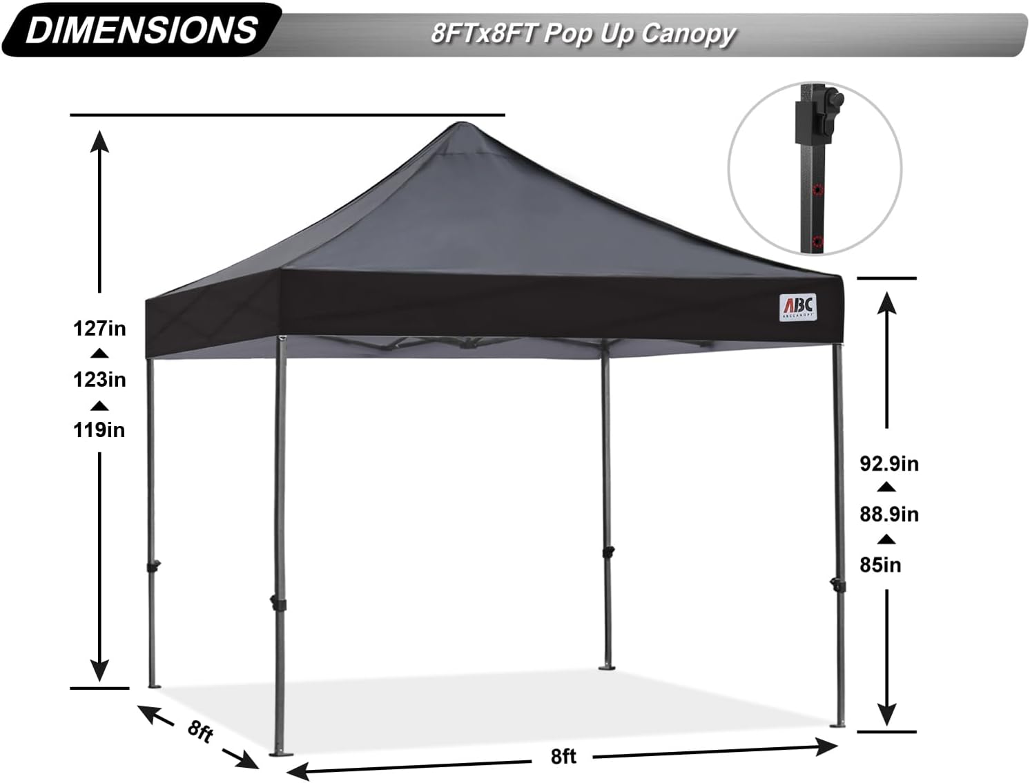 S1 Nova Base® - Lite Commercial Pop Up Canopy Tent 8x8/8x12/8x16