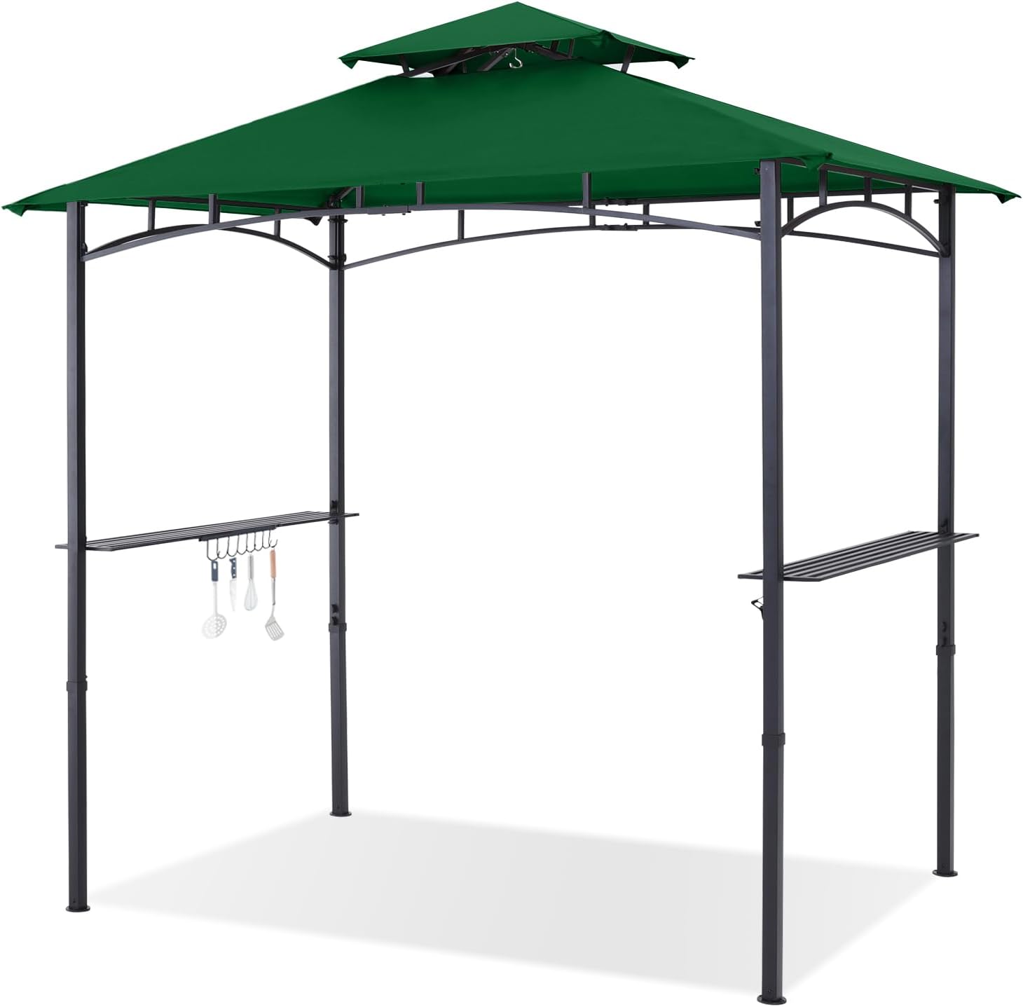 Outdoor 8x5 Grill Gazebo Shelter for BBQ with LED Light