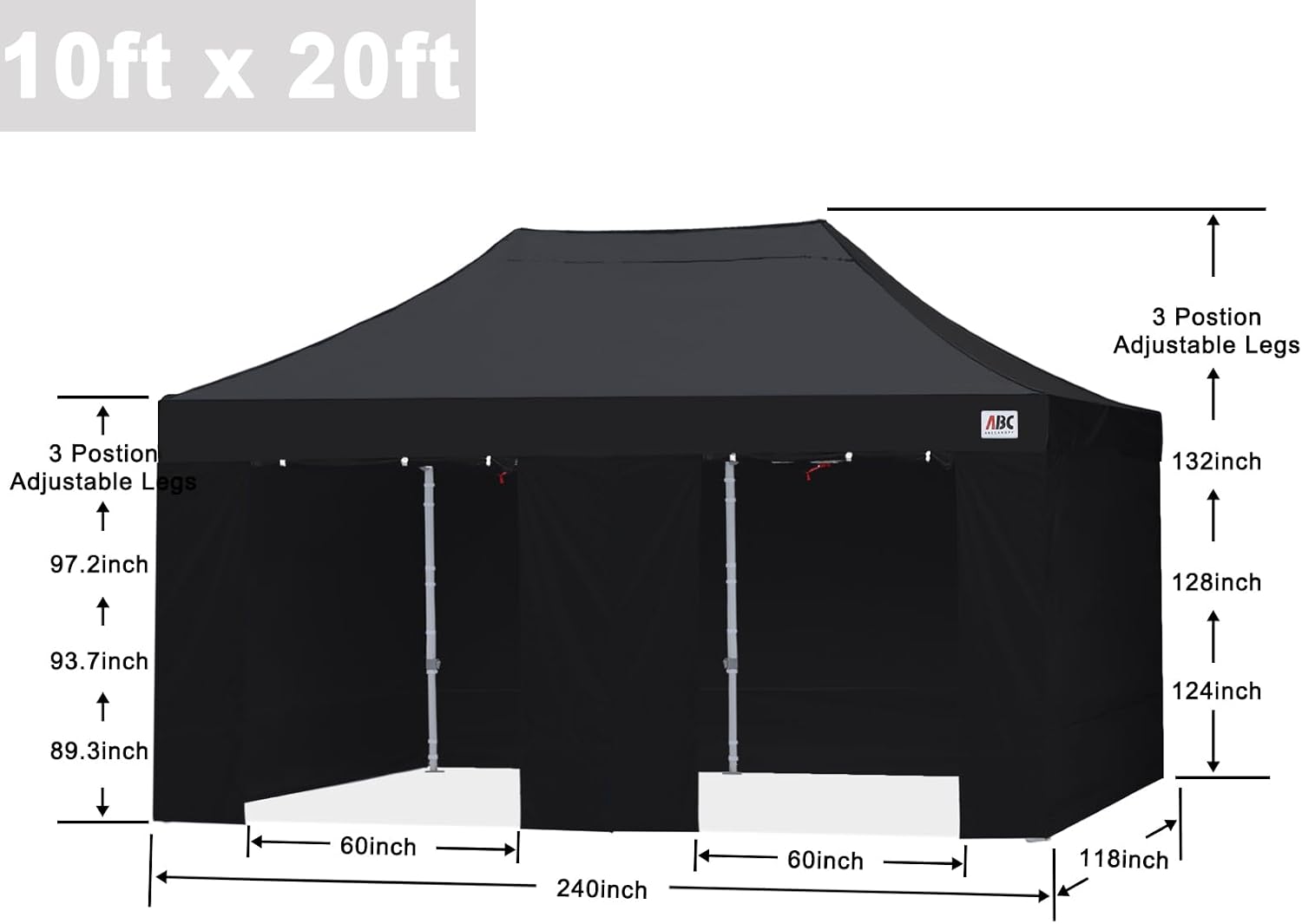 S1 Nova Base® - Lite Pop Up Canopy Tent with Sidewalls
