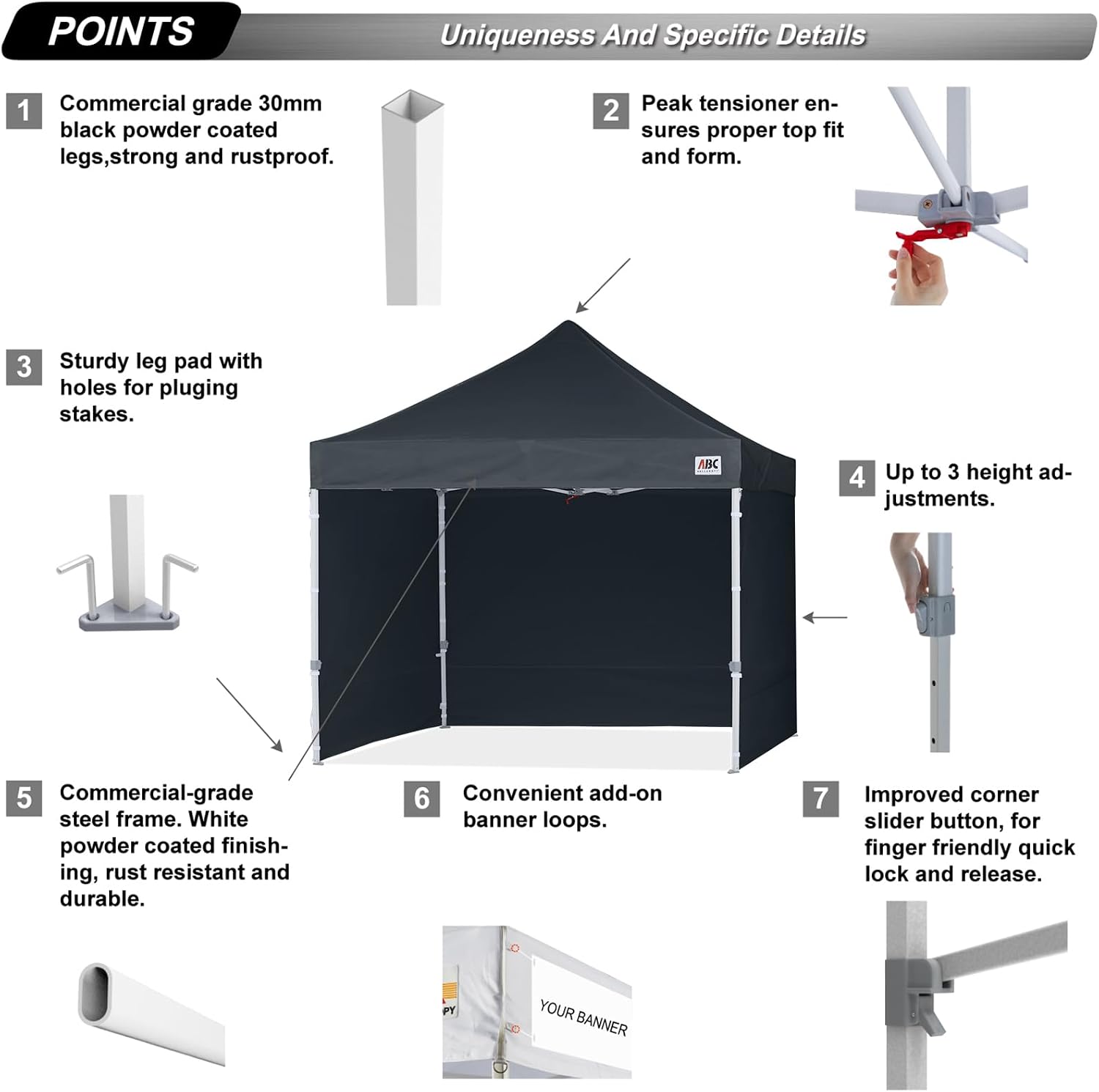 S1 Nova Base® - Lite Pop Up Canopy Tent with Sidewalls