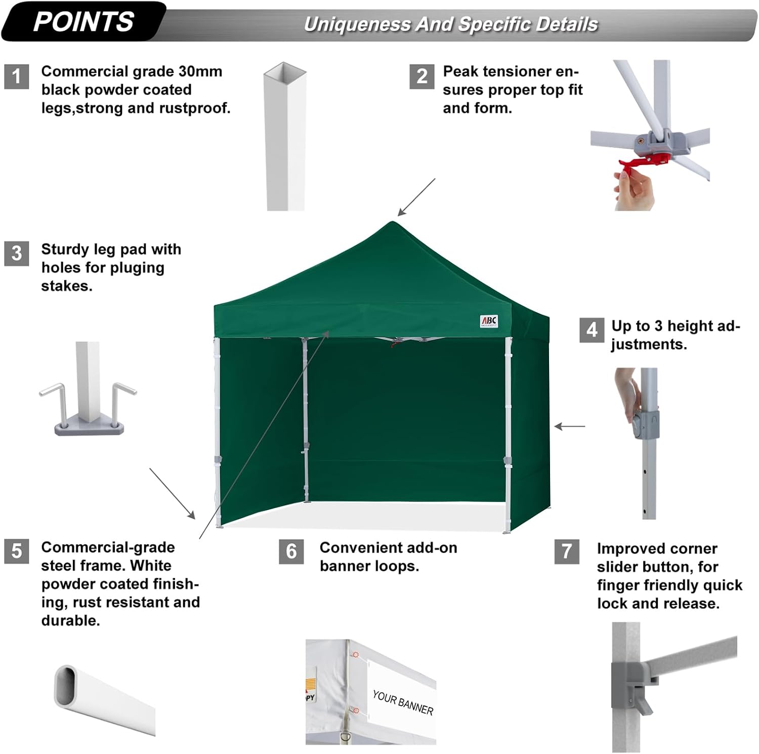 S1 Nova Base® - Lite Pop Up Canopy Tent with Sidewalls