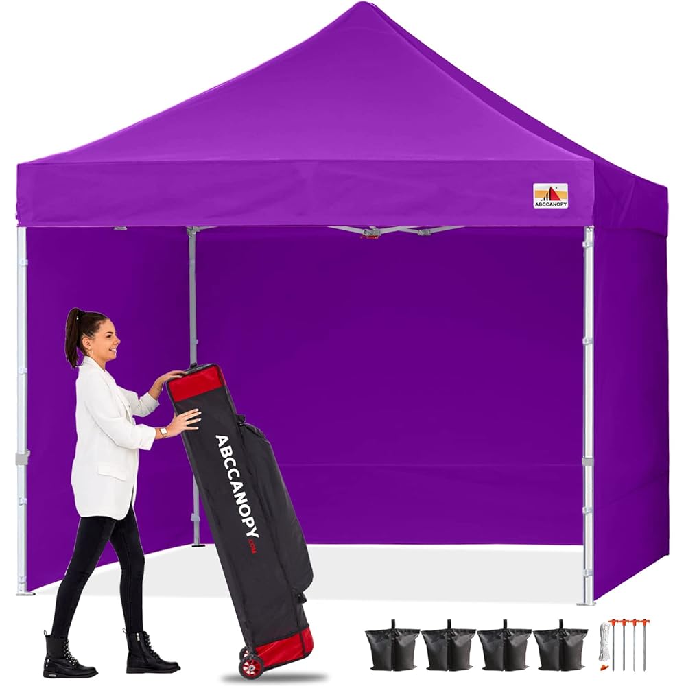 Purple Instant Canopy 10x10 10x10 Canopy Sidewalls With Windows