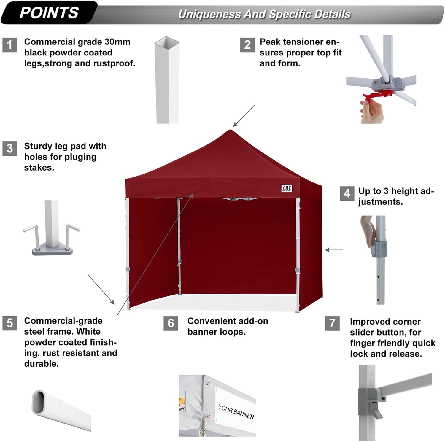S1 Nova Base® - Lite Pop Up Canopy Tent with Sidewalls