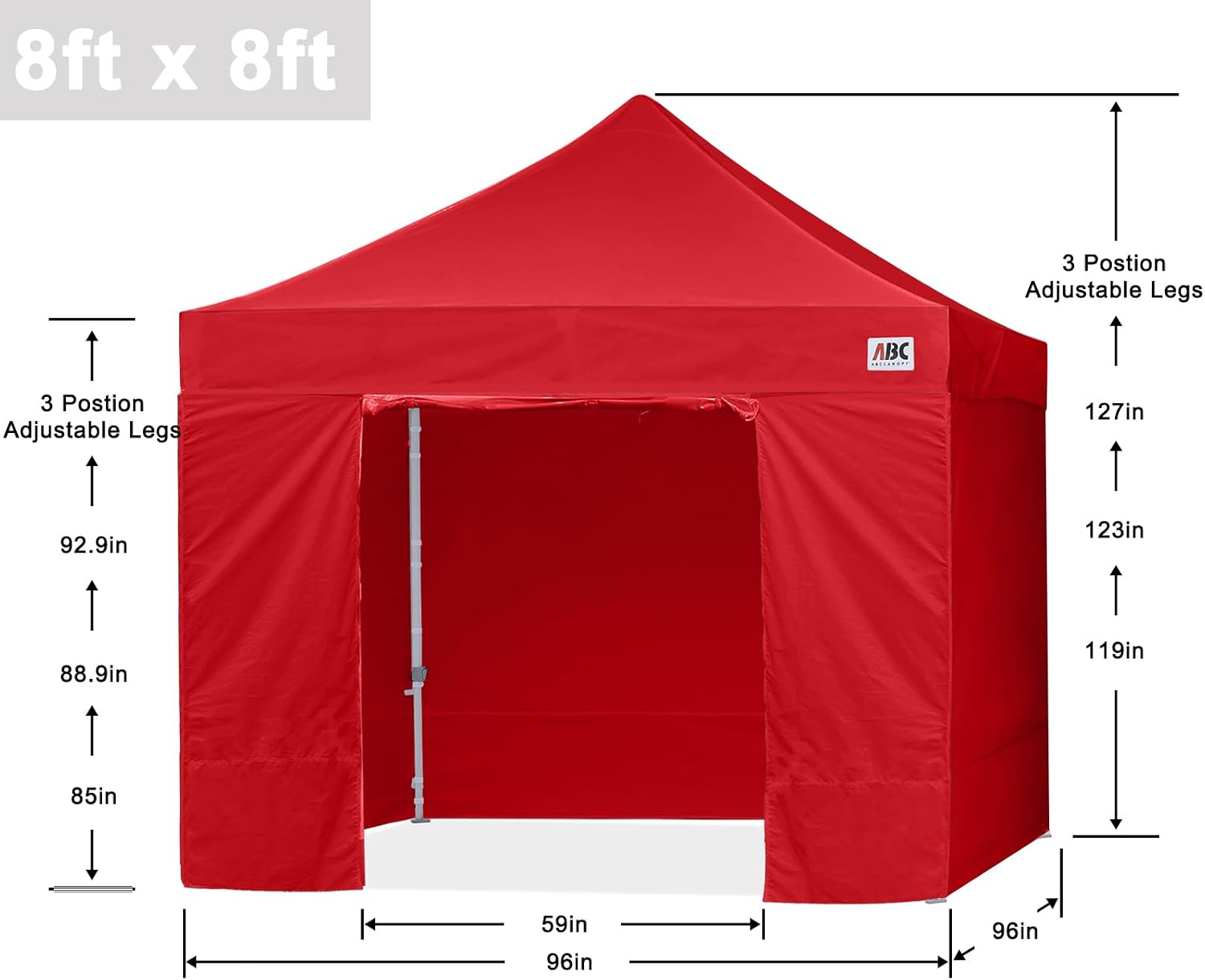 S1 Nova Base® - Lite Pop Up Canopy Tent with Sidewalls 8x8/8x12/8x16