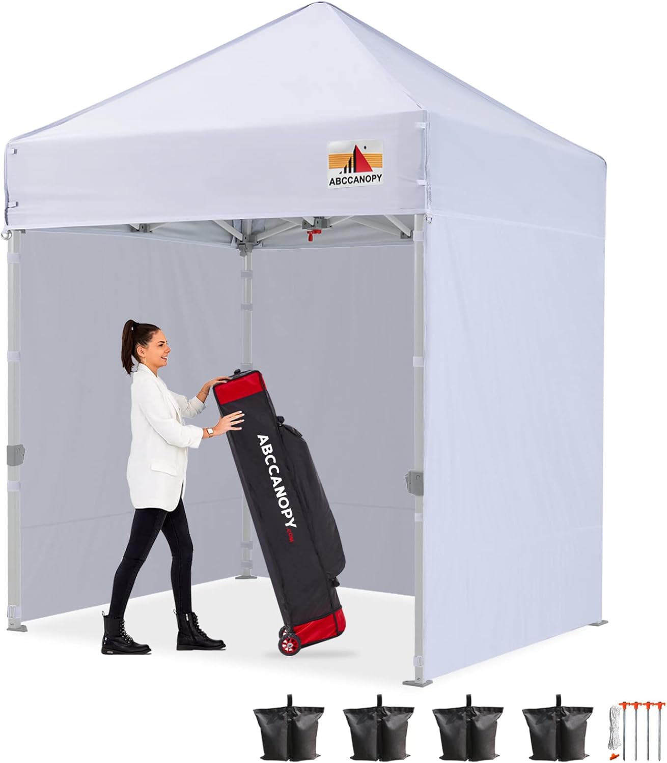 ABCCANOPY Easy Pop Up Canopy Tent with Sidewalls - 5x5