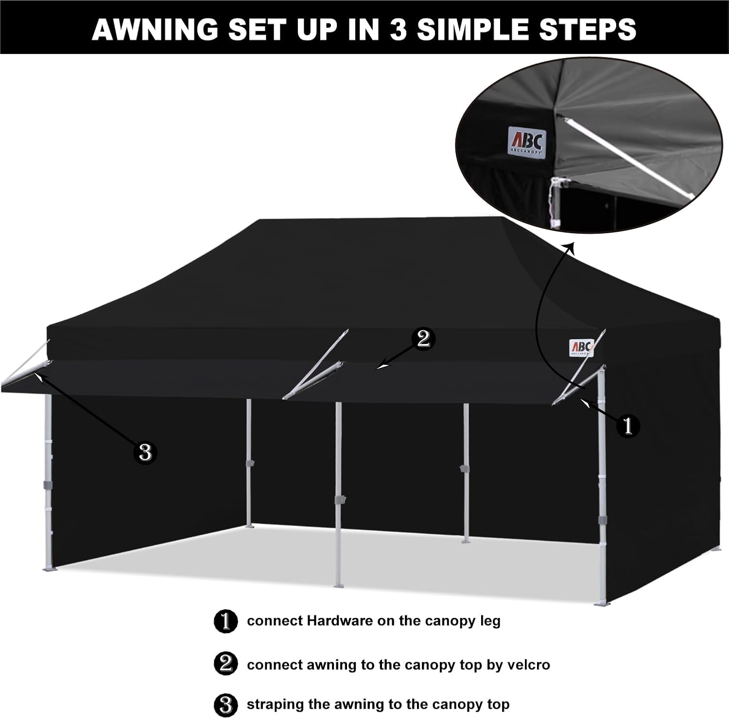 S1 Nova Base® - Lite Commercial Pop Up Canopy Tent with Awning