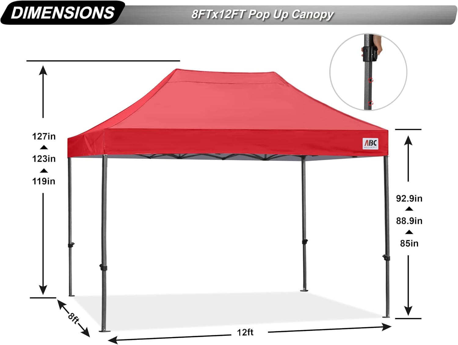 S1 Nova Base® - Lite Commercial Pop Up Canopy Tent 8x8/8x12/8x16