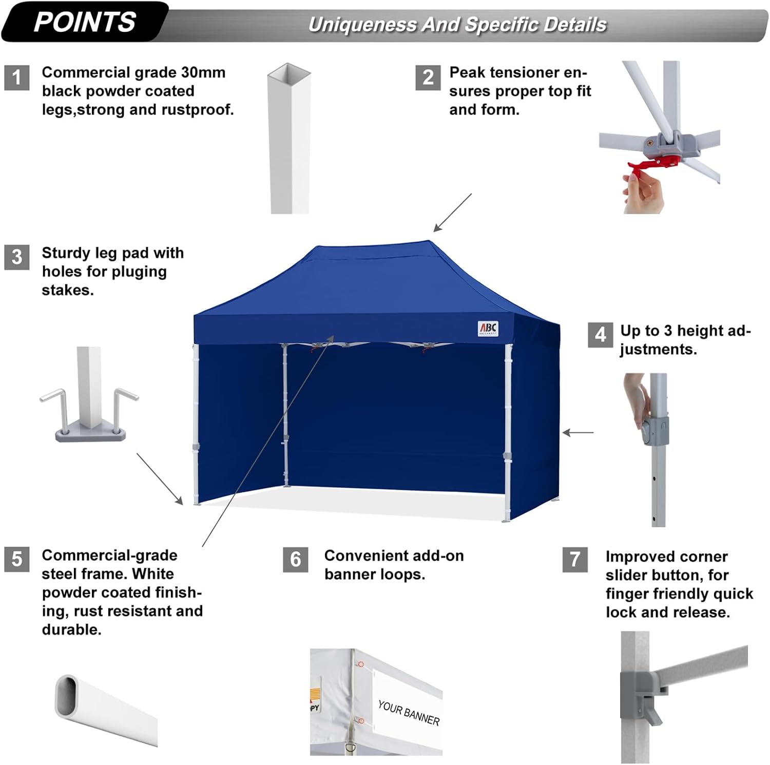 S1 Nova Base® - Lite Pop Up Canopy Tent with Sidewalls 8x8/8x12/8x16