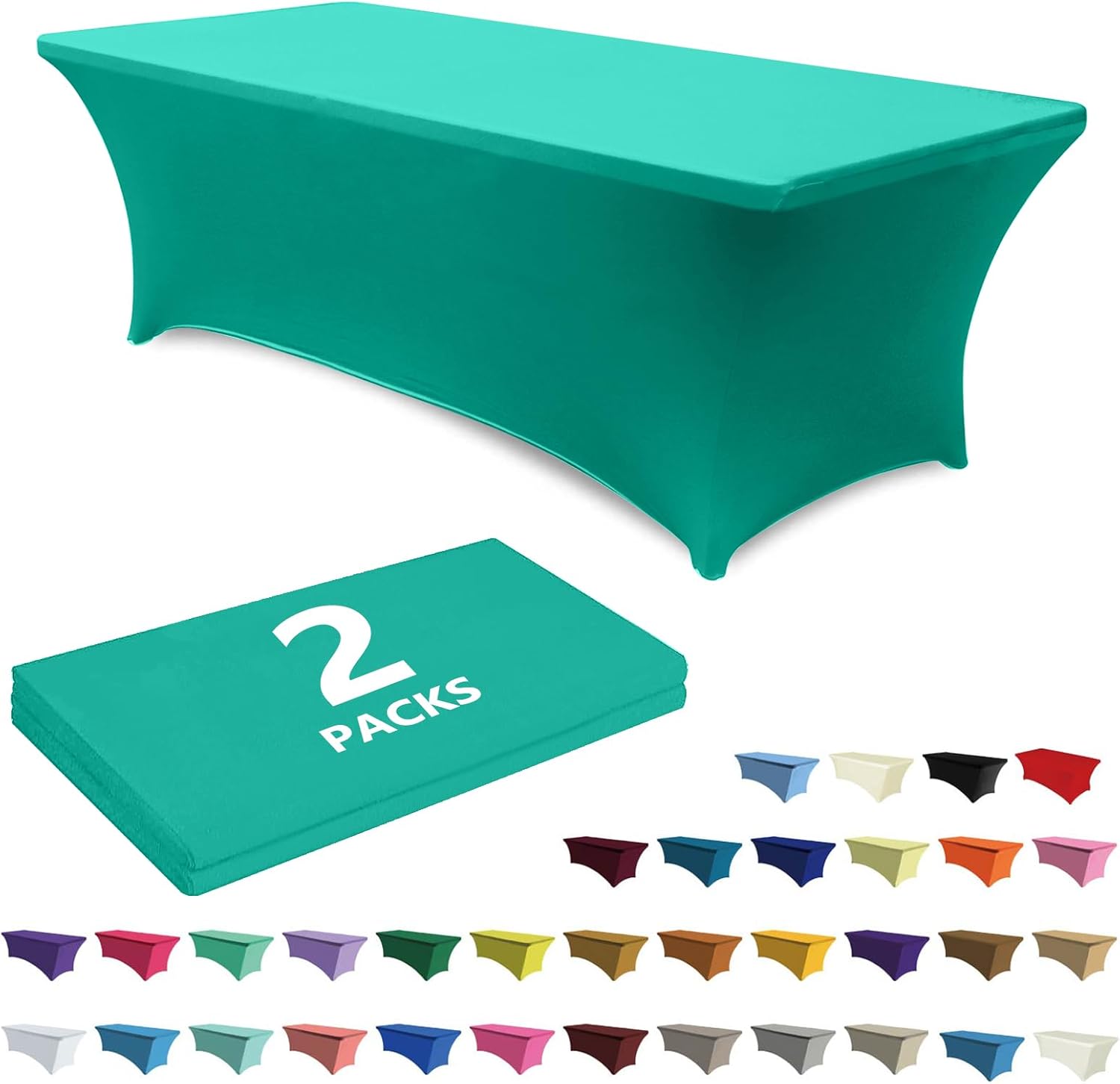 ABCCANOPY Spandex Tablecloths for Home Rectangular Table (Full encirclement)