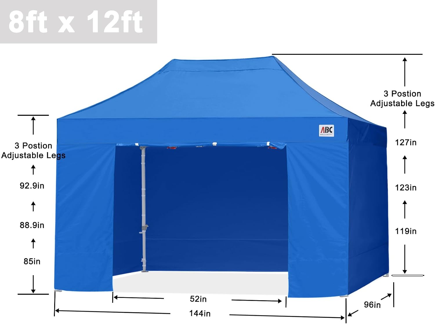 S1 Nova Base® - Lite Pop Up Canopy Tent with Sidewalls 8x8/8x12/8x16