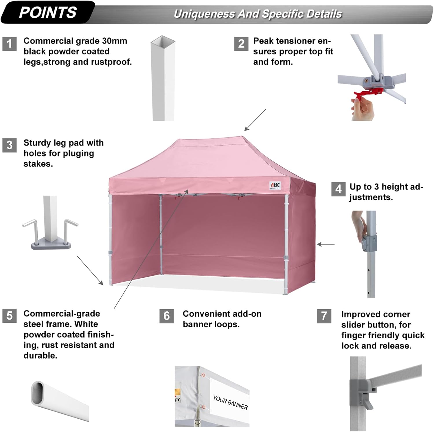 S1 Nova Base® - Lite Pop Up Canopy Tent with Sidewalls