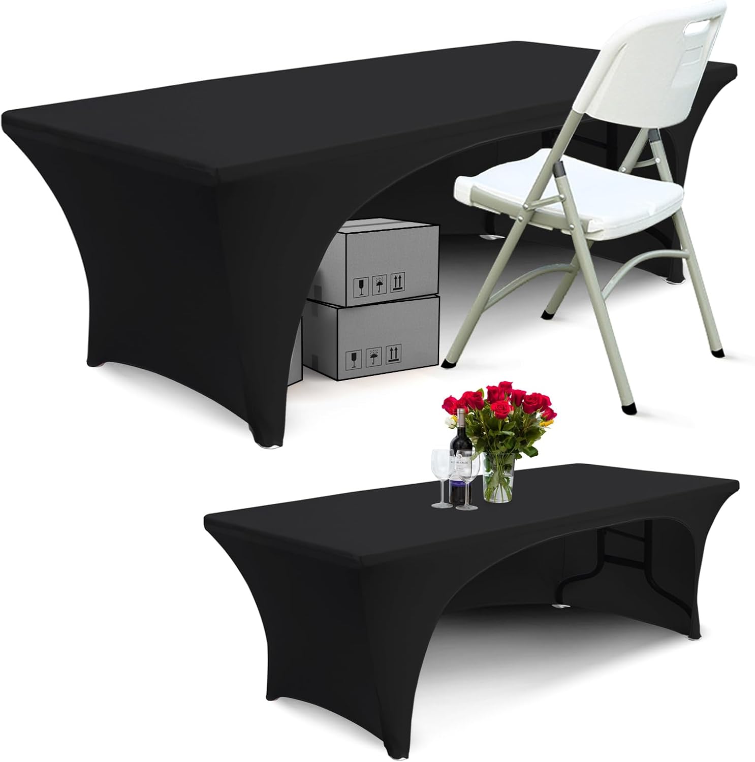 ABCCANOPY Spandex Table Cover Fitted Polyester Tablecloth (Incomplete encirclement)