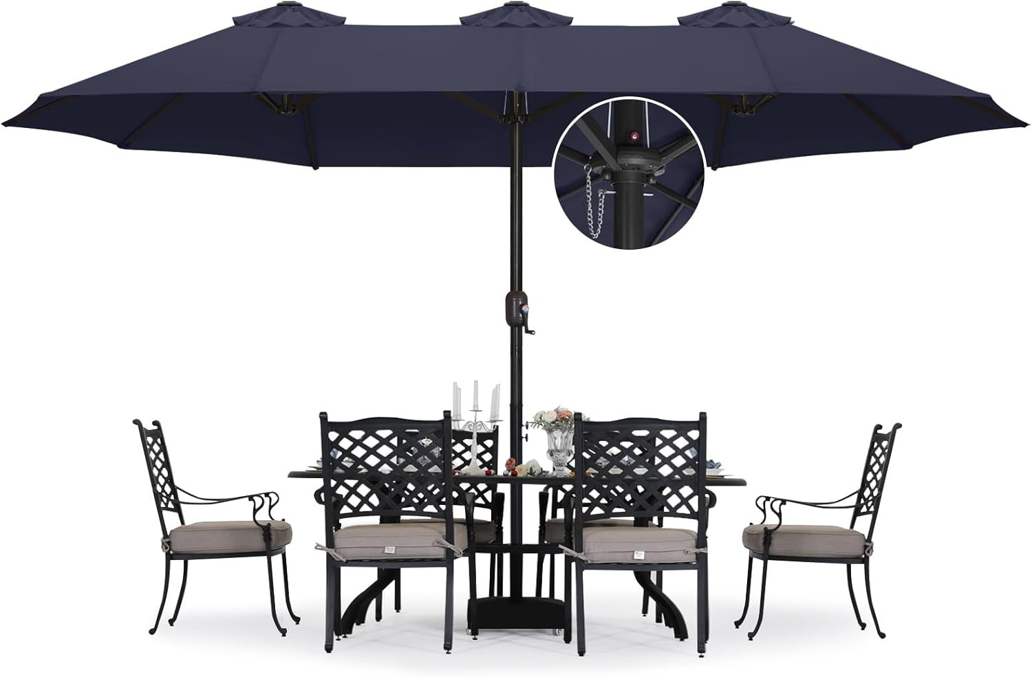 ABCCANOPY Outdoor Double-Sided Large Patio Umbrella 15FT