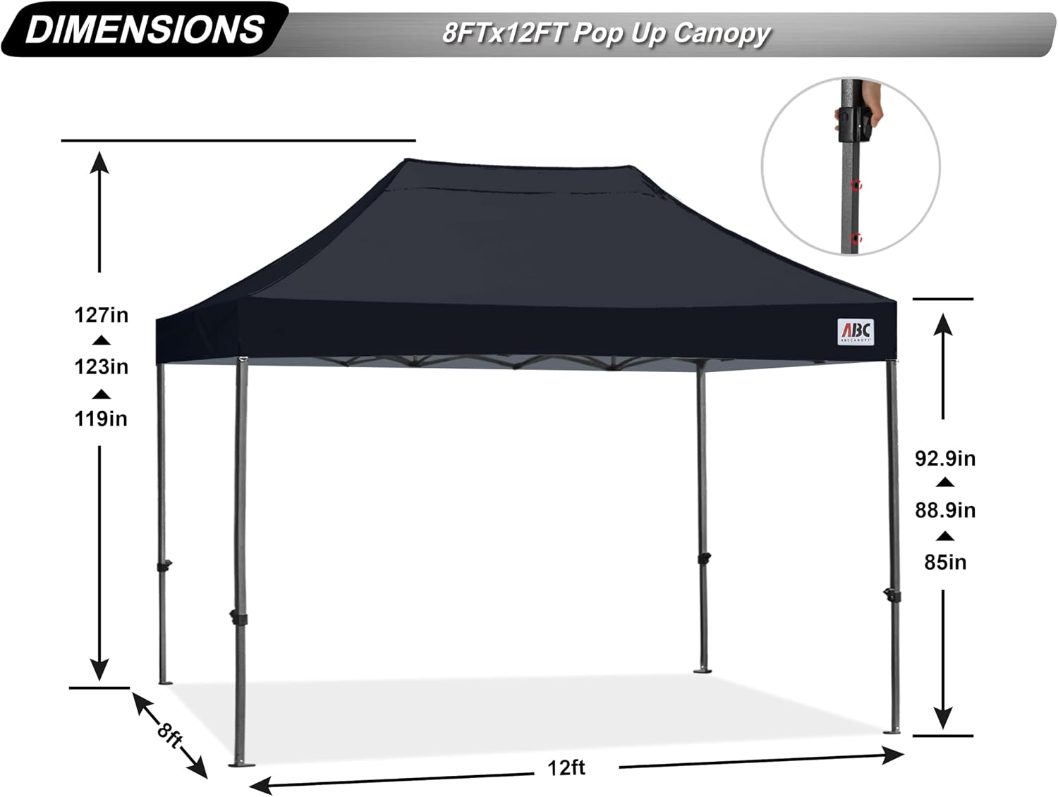 S1 Nova Base® - Lite Commercial Pop Up Canopy Tent 8x8/8x12/8x16