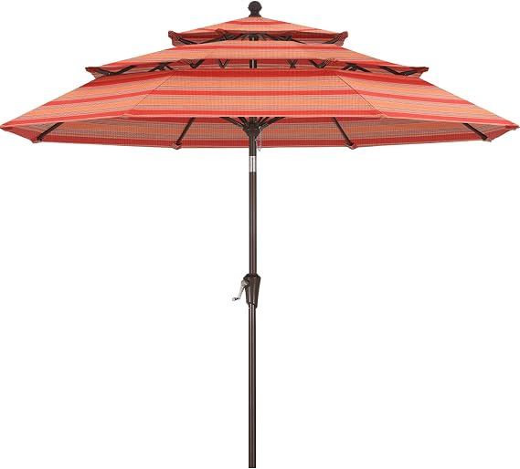 fire resistant patio umbrella 12x12ft Best with Sunbrella Fabric, Large Outdoor Cantilever Umbrella, Spectrum Indigo Why Our Cloud 8 Heavy Duty Umbrella -