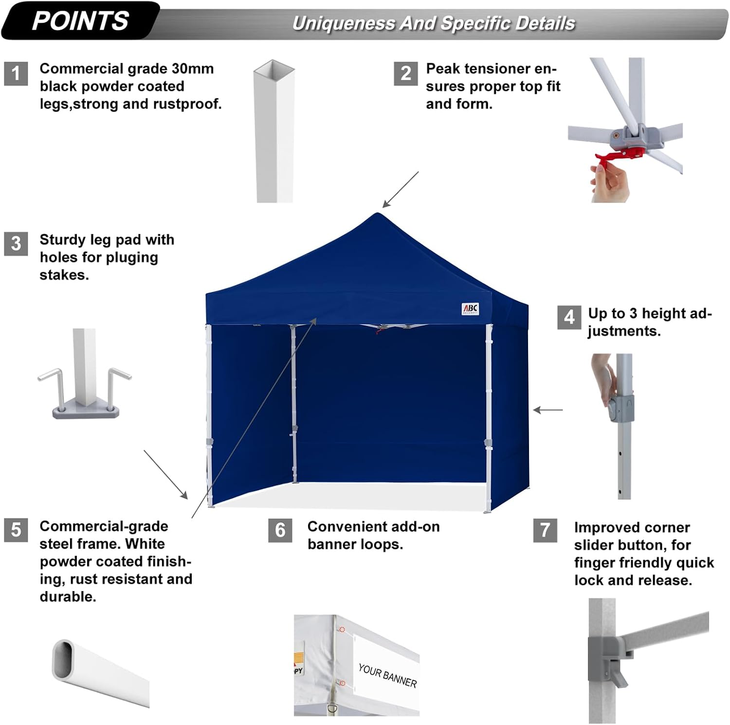 S1 Nova Base® - Lite Pop Up Canopy Tent with Sidewalls
