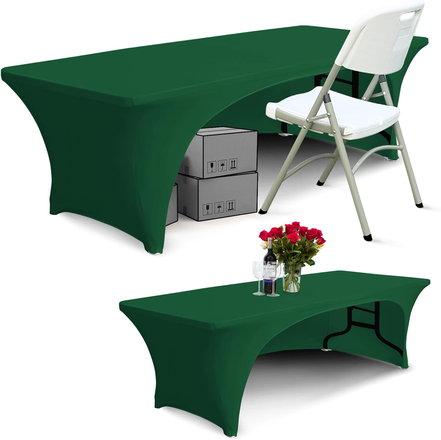 ABCCANOPY Spandex Table Cover Fitted Polyester Tablecloth (Incomplete encirclement)
