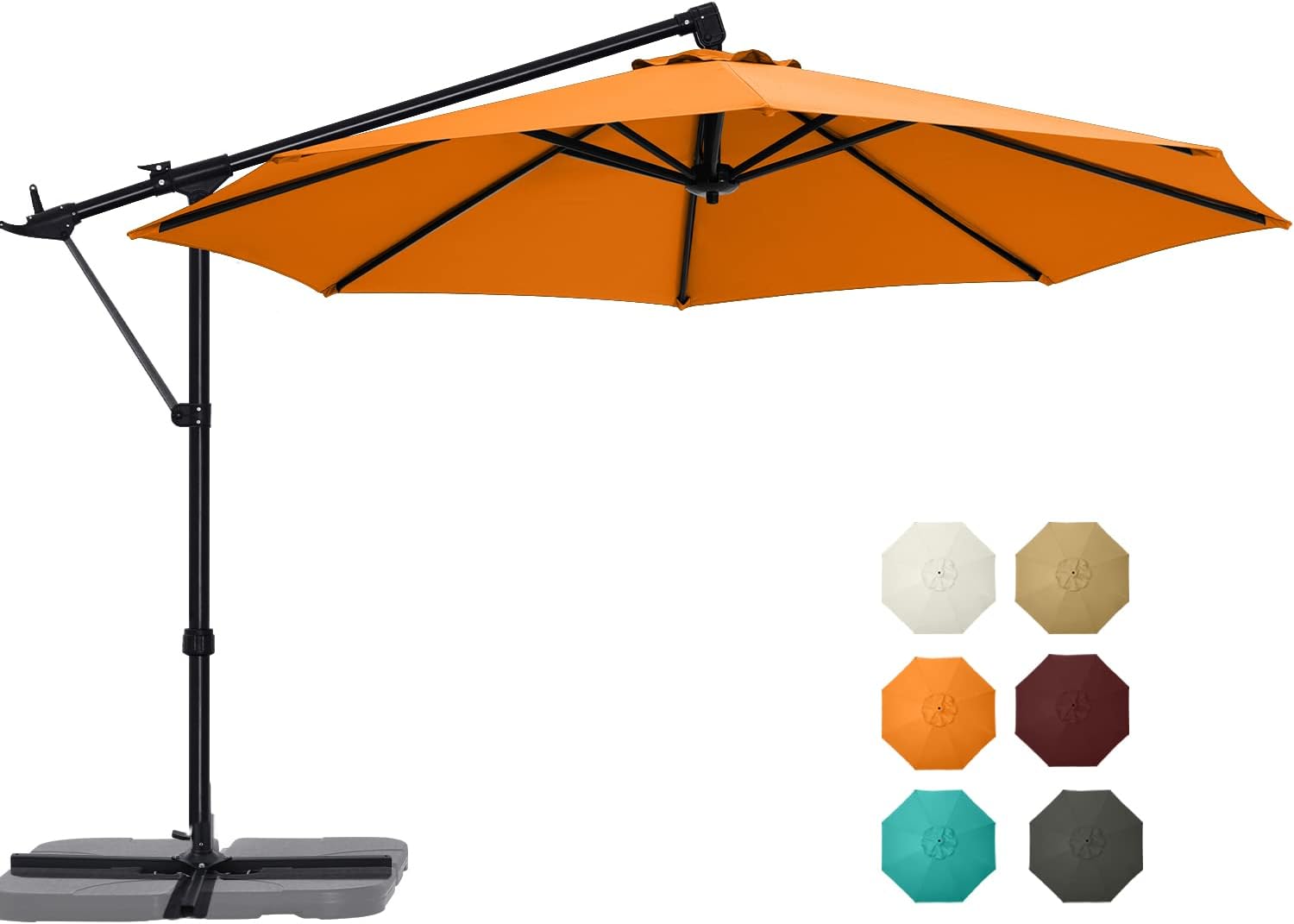 abccanopy patio umbrellas ABCCANOPY Cantilever Patio Umbrellas 10FT Orange