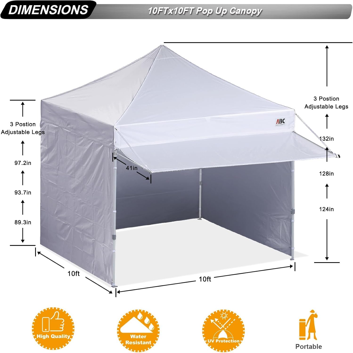 S1 Nova Base® - Lite Commercial Pop Up Canopy Tent with Awning