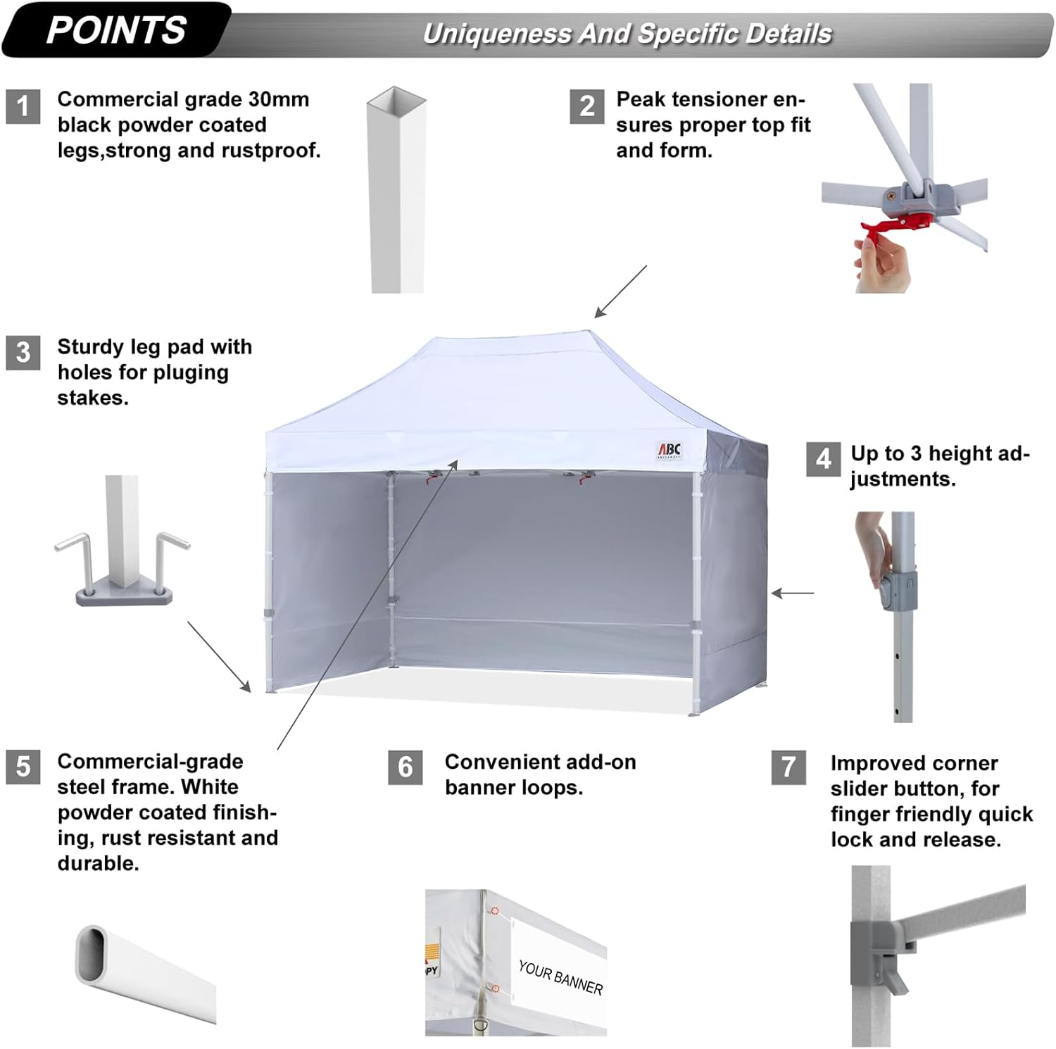 S1 Nova Base® - Lite Pop Up Canopy Tent with Sidewalls
