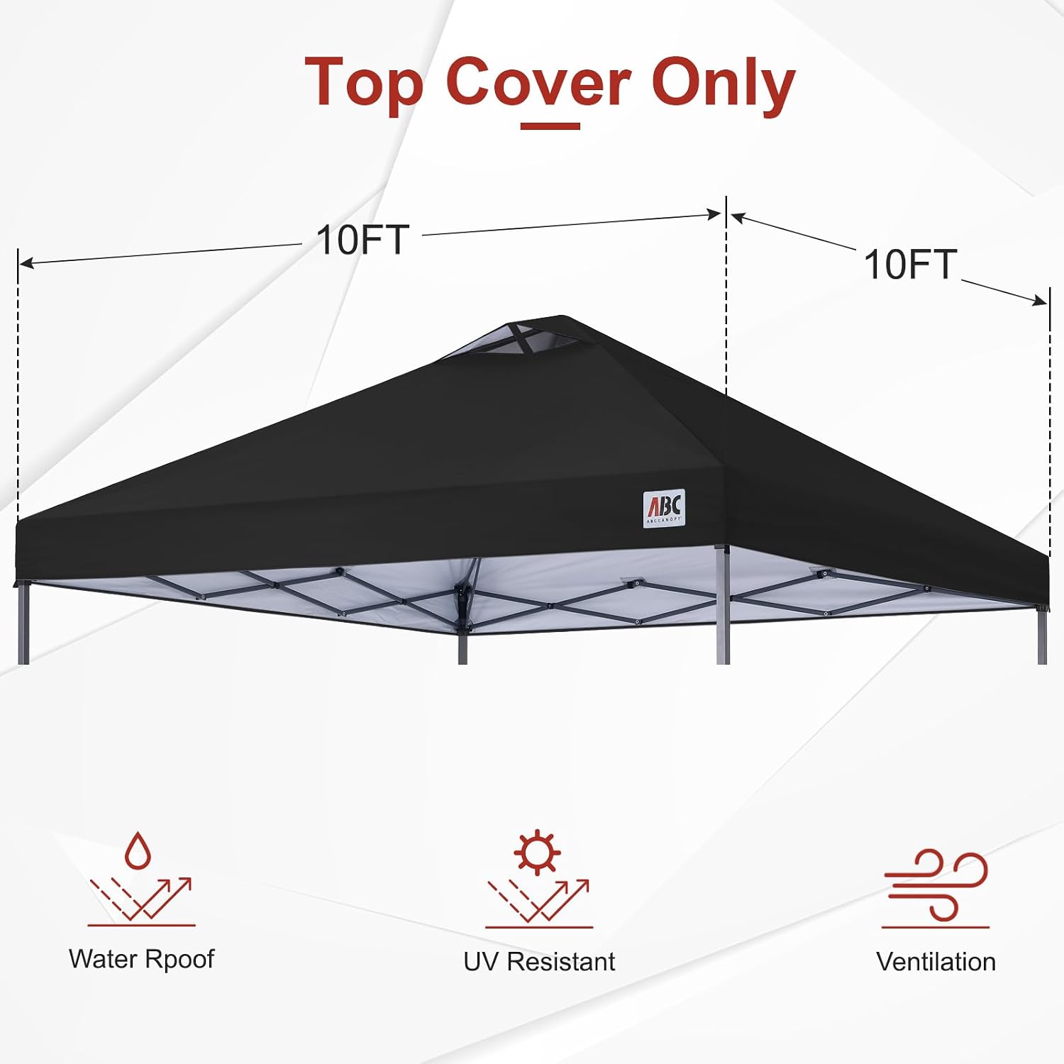 ABCCANOPY 10x10 Replacement Canopy Top Cover with Air Vent