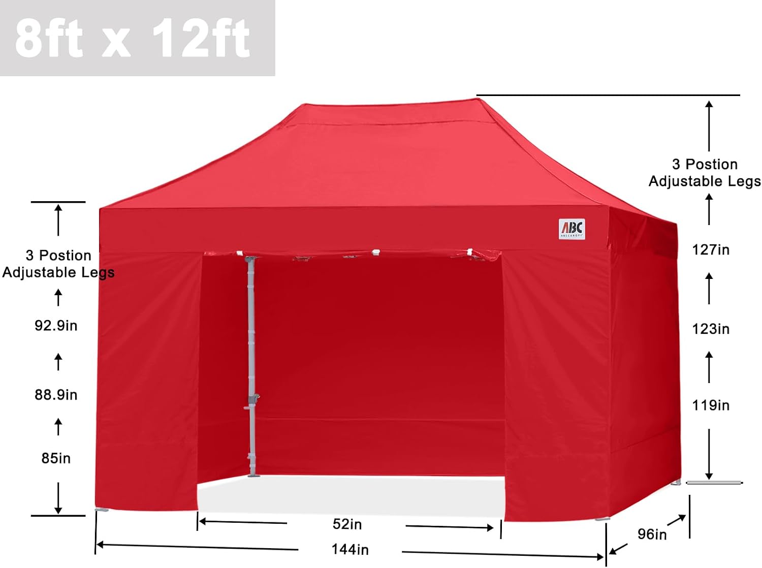 S1 Nova Base® - Lite Pop Up Canopy Tent with Sidewalls 8x8/8x12/8x16