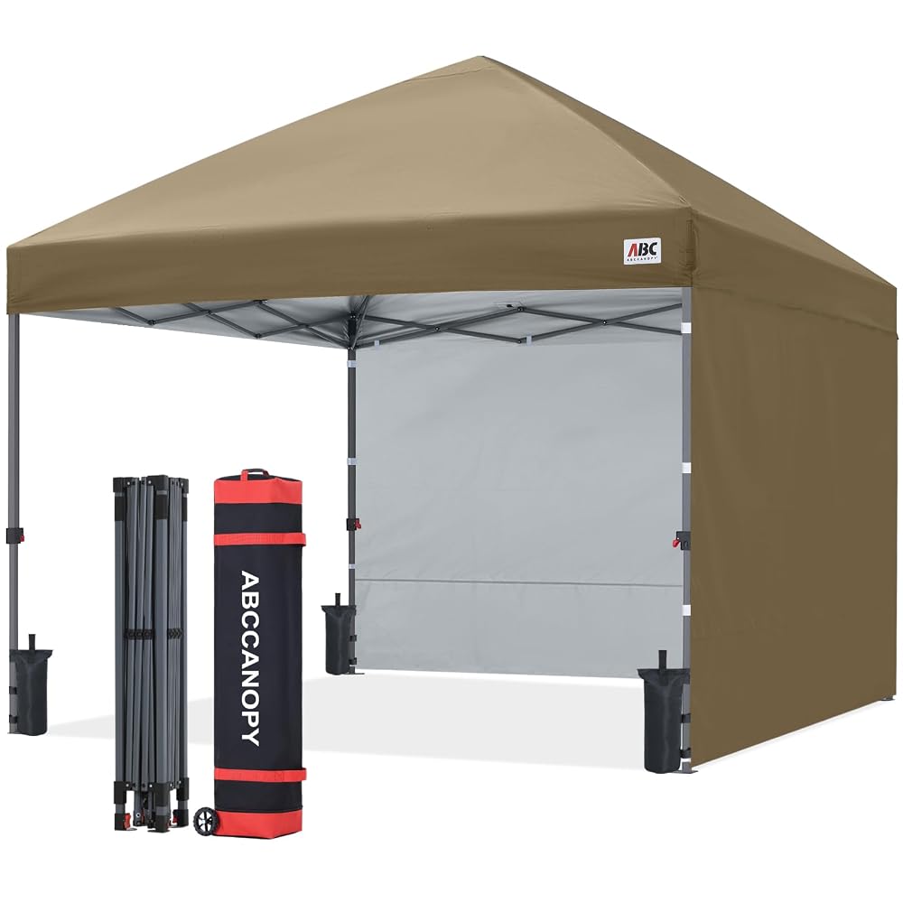 ABCCANOPY Outdoor Pop Up Canopy Tent with 2 Sun Walls (Low Crest™) - 8x8, 10x10