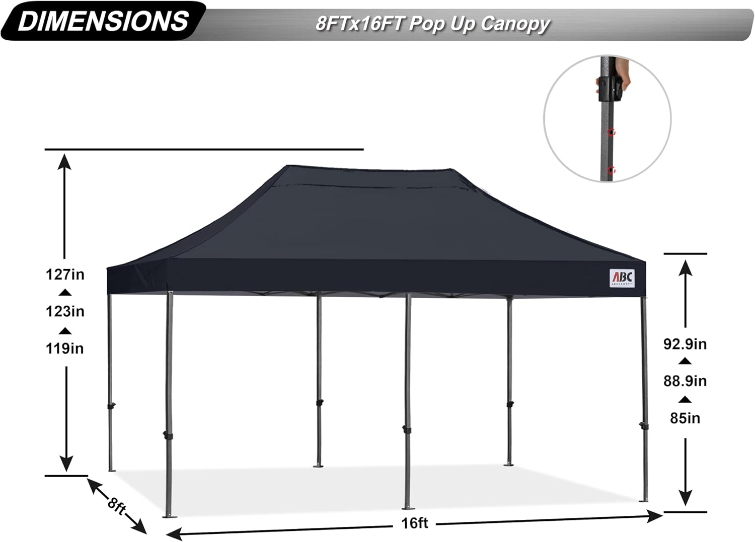 S1 Nova Base® - Lite Commercial Pop Up Canopy Tent 8x8/8x12/8x16