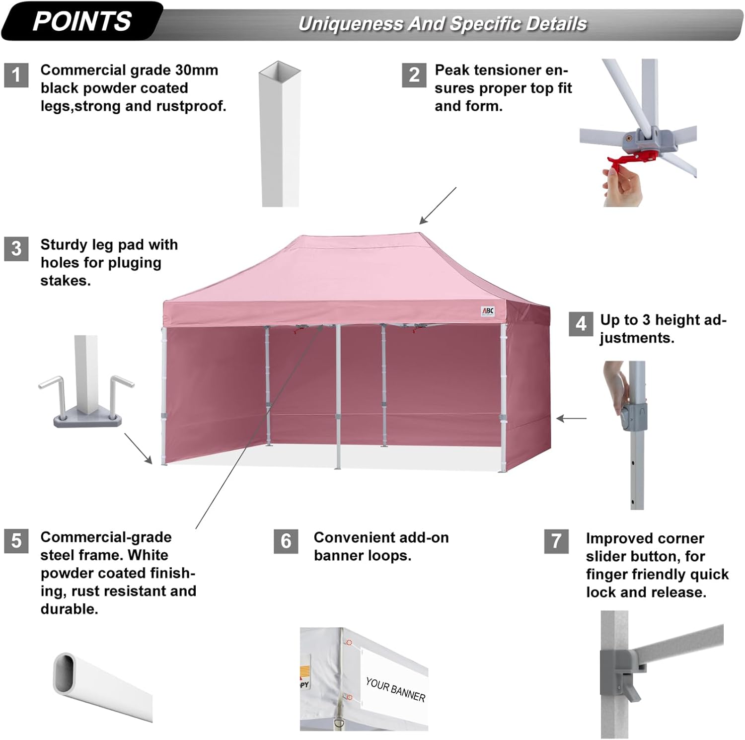 S1 Nova Base® - Lite Pop Up Canopy Tent with Sidewalls