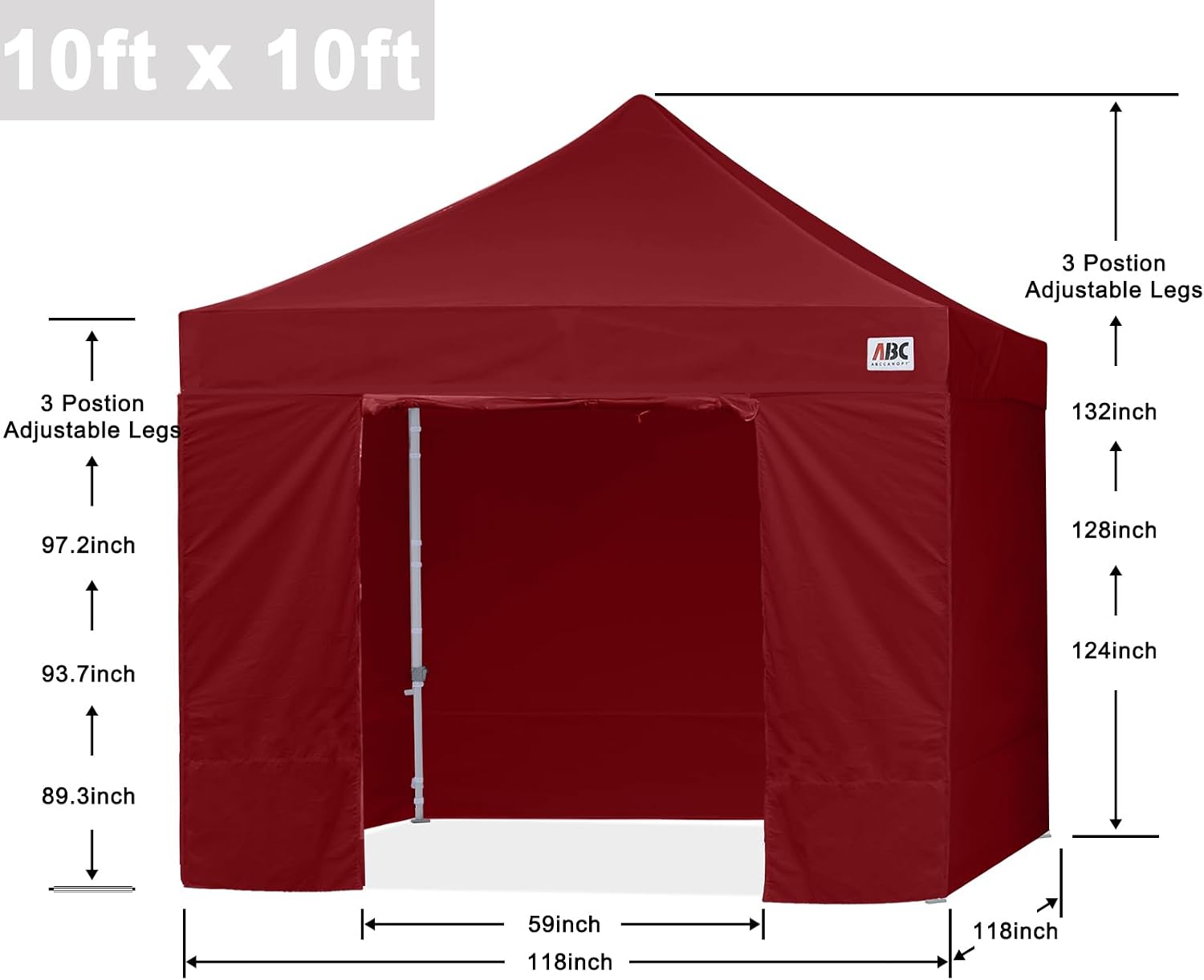 S1 Nova Base® - Lite Pop Up Canopy Tent with Sidewalls