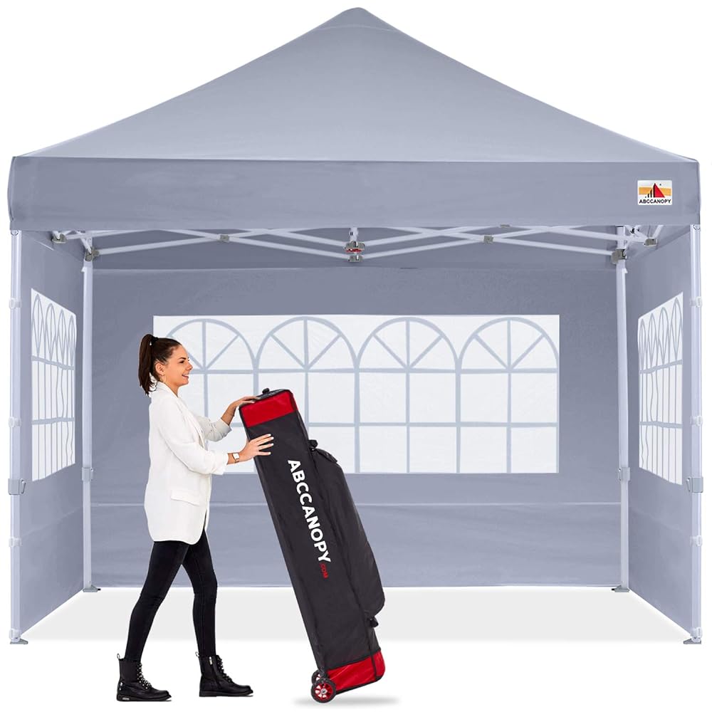 ABCCANOPY S1 Nova Base™-Lite Commercial Pop Up Canopy Tent with Window Sidewalls 4-Pack