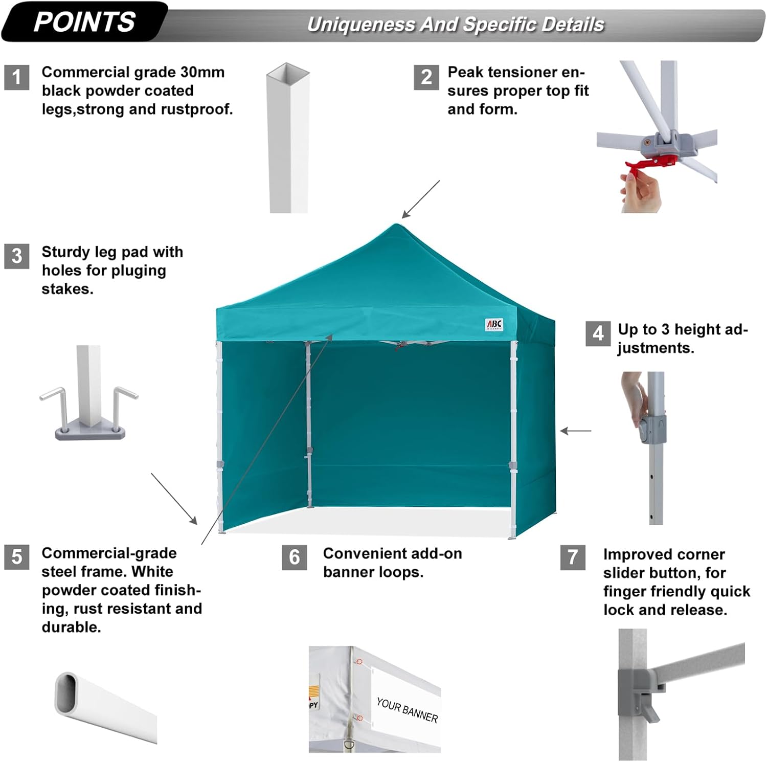 S1 Nova Base® - Lite Pop Up Canopy Tent with Sidewalls