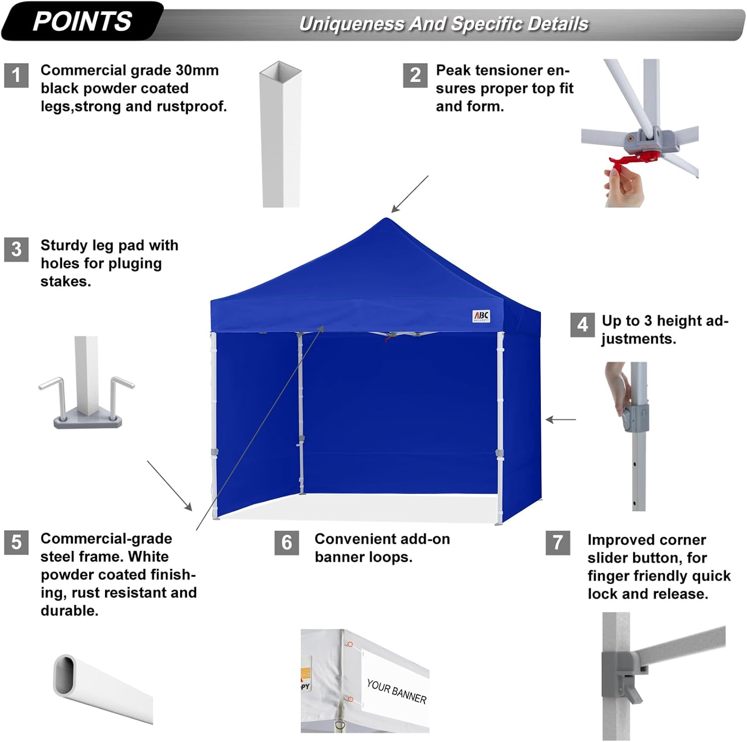 S1 Nova Base® - Lite Pop Up Canopy Tent with Sidewalls 8x8/8x12/8x16