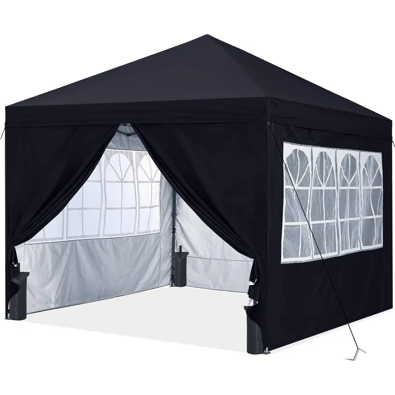 ABCCANOPY Pop Up Canopy Tent with Church Window Sidewalls (Low Crest) 10x10, 10x20