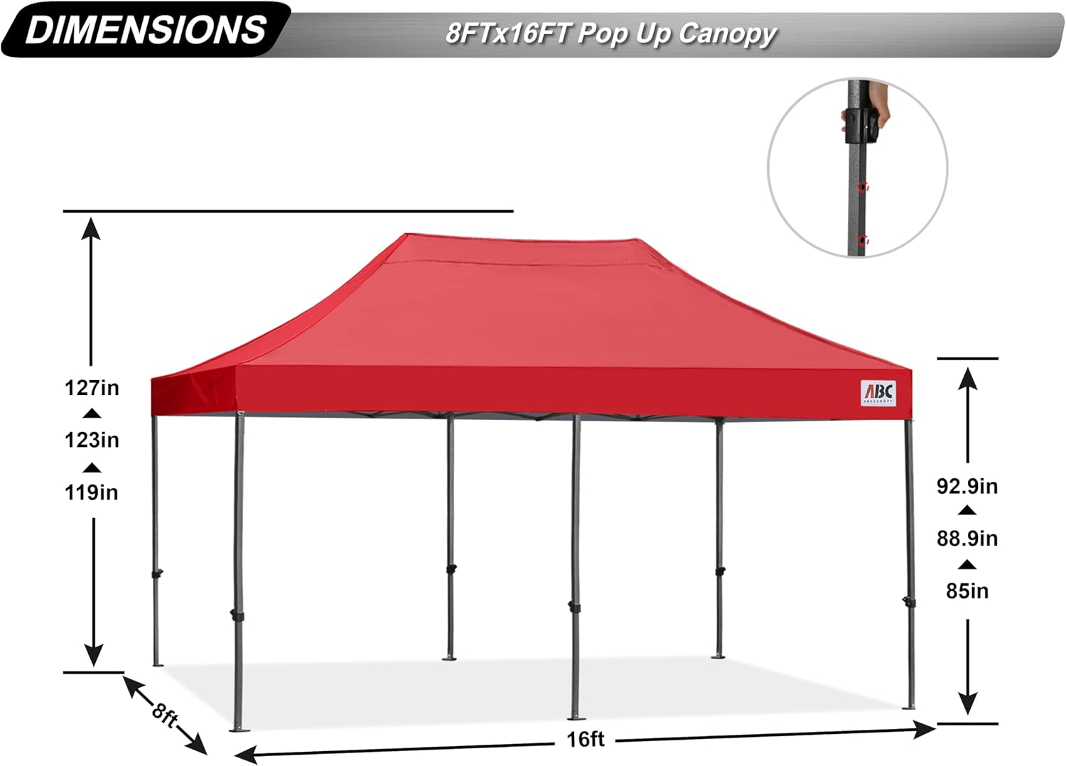 S1 Nova Base® - Lite Commercial Pop Up Canopy Tent 8x8/8x12/8x16