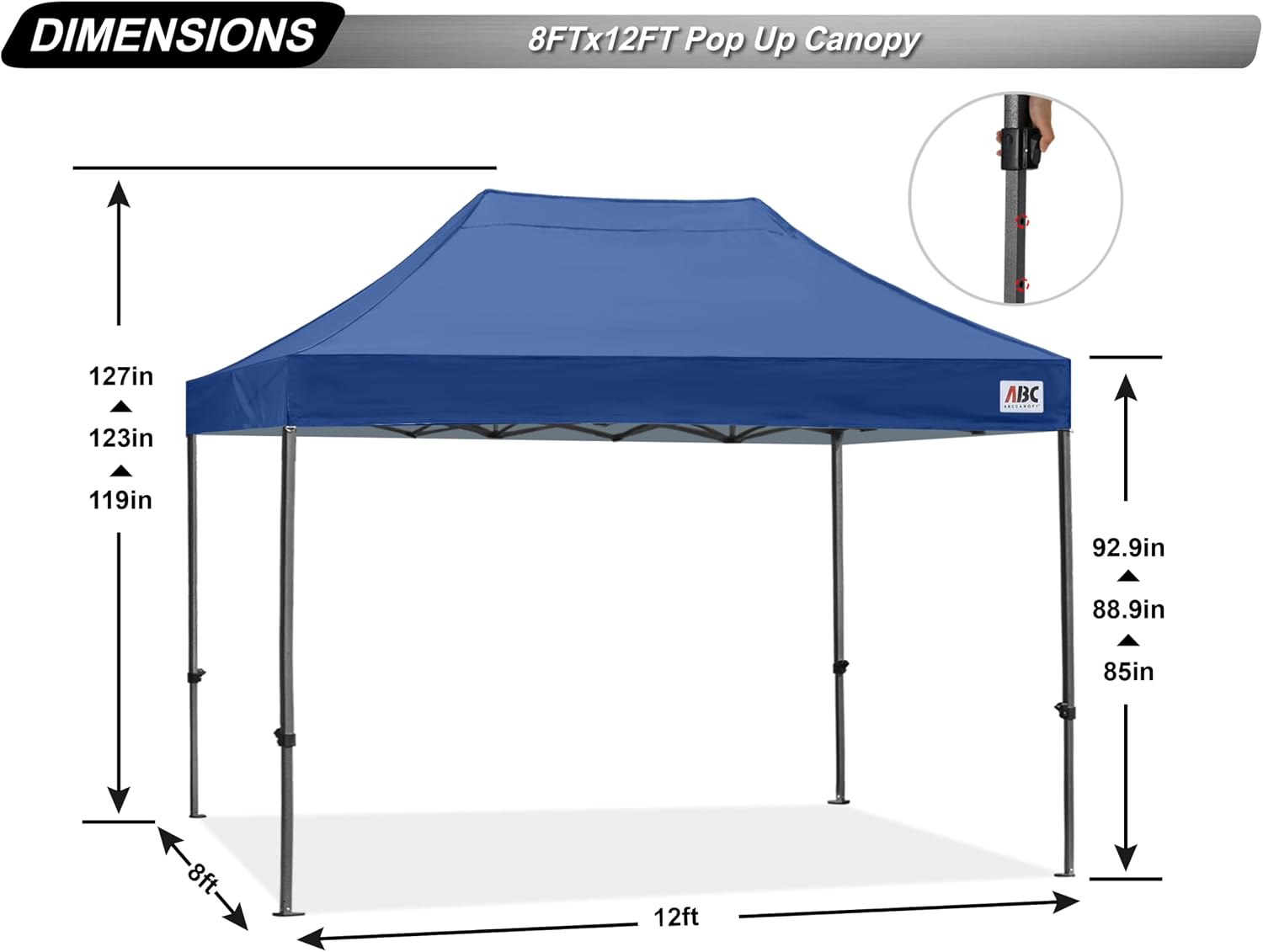 S1 Nova Base® - Lite Commercial Pop Up Canopy Tent 8x8/8x12/8x16