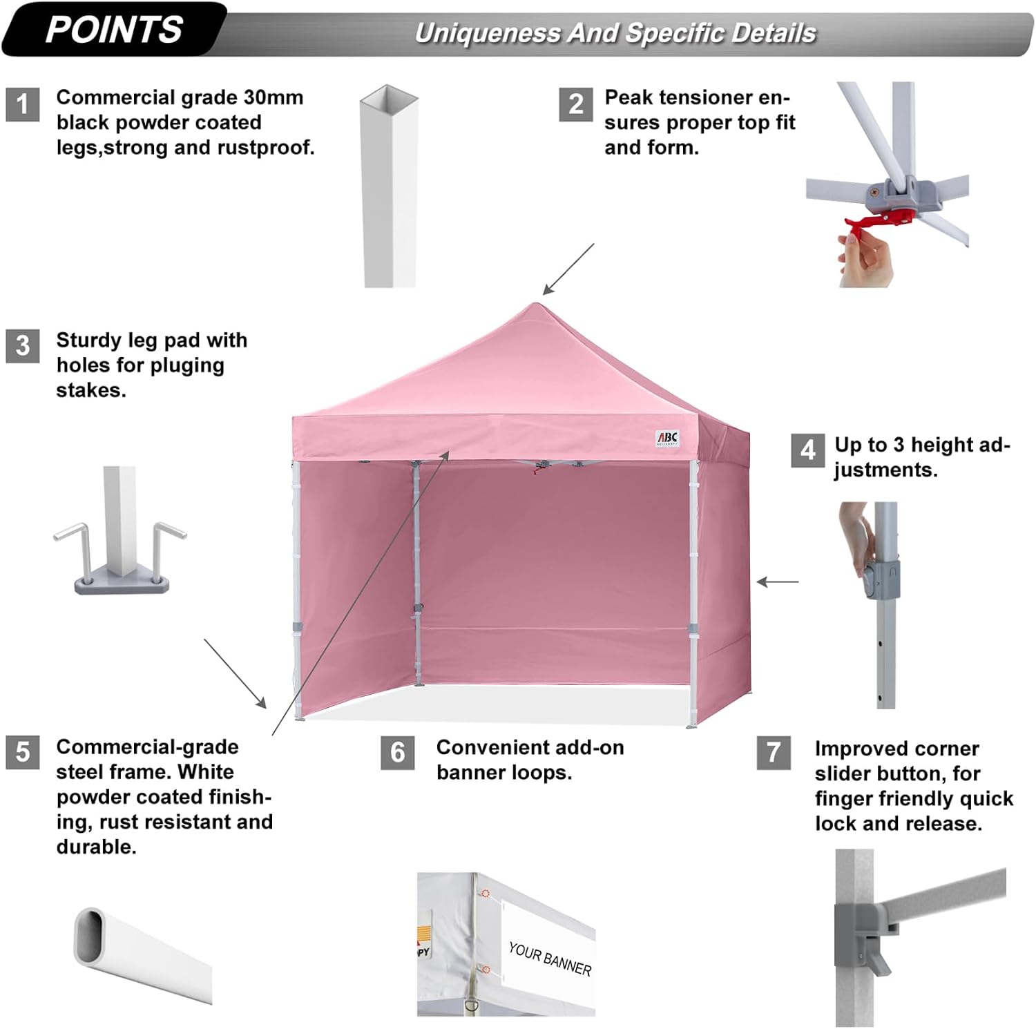 S1 Nova Base® - Lite Pop Up Canopy Tent with Sidewalls