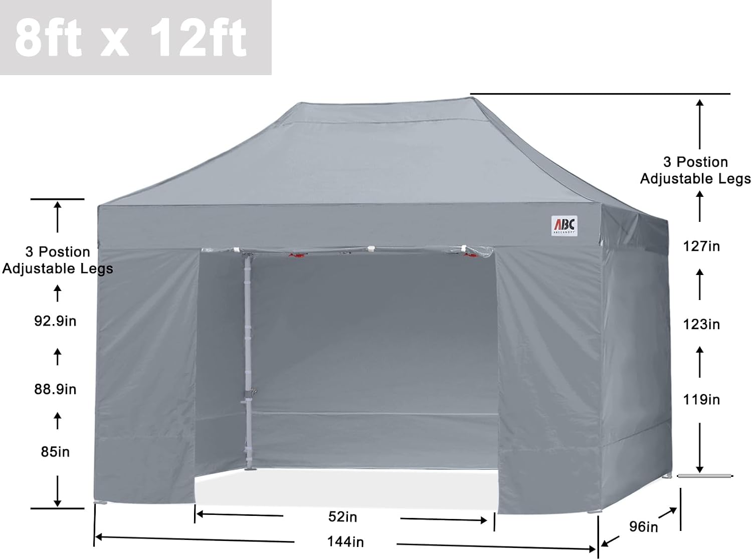 S1 Nova Base® - Lite Pop Up Canopy Tent with Sidewalls 8x8/8x12/8x16