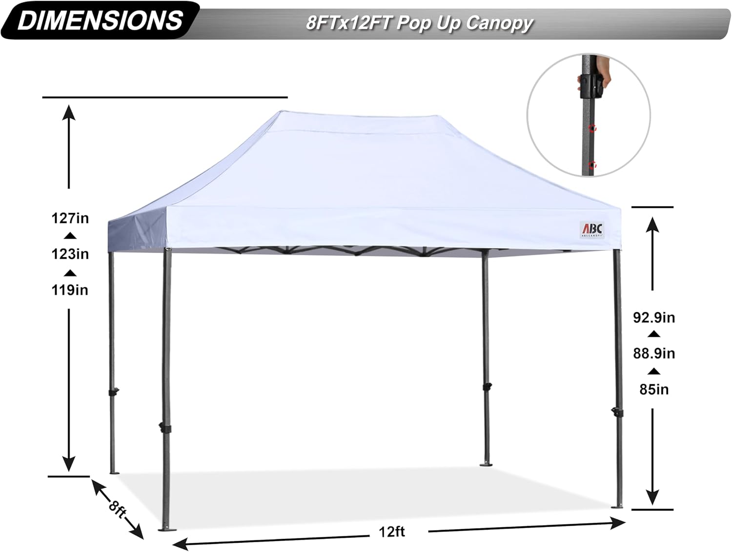 S1 Nova Base® - Lite Commercial Pop Up Canopy Tent 8x8/8x12/8x16