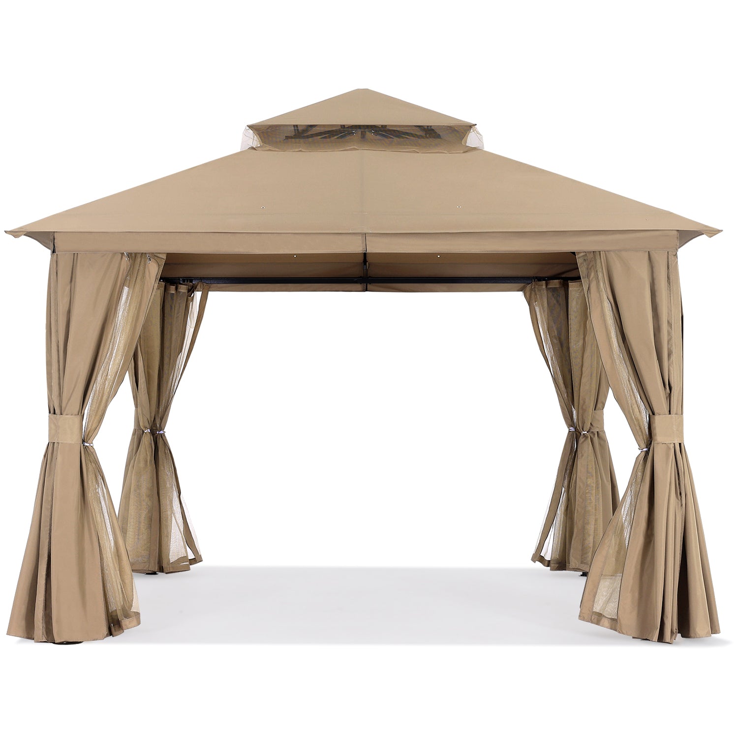 ABCCANOPY Outdoor Patio Gazebo with Mosquito Netting & Curtain 9x9, 11x11
