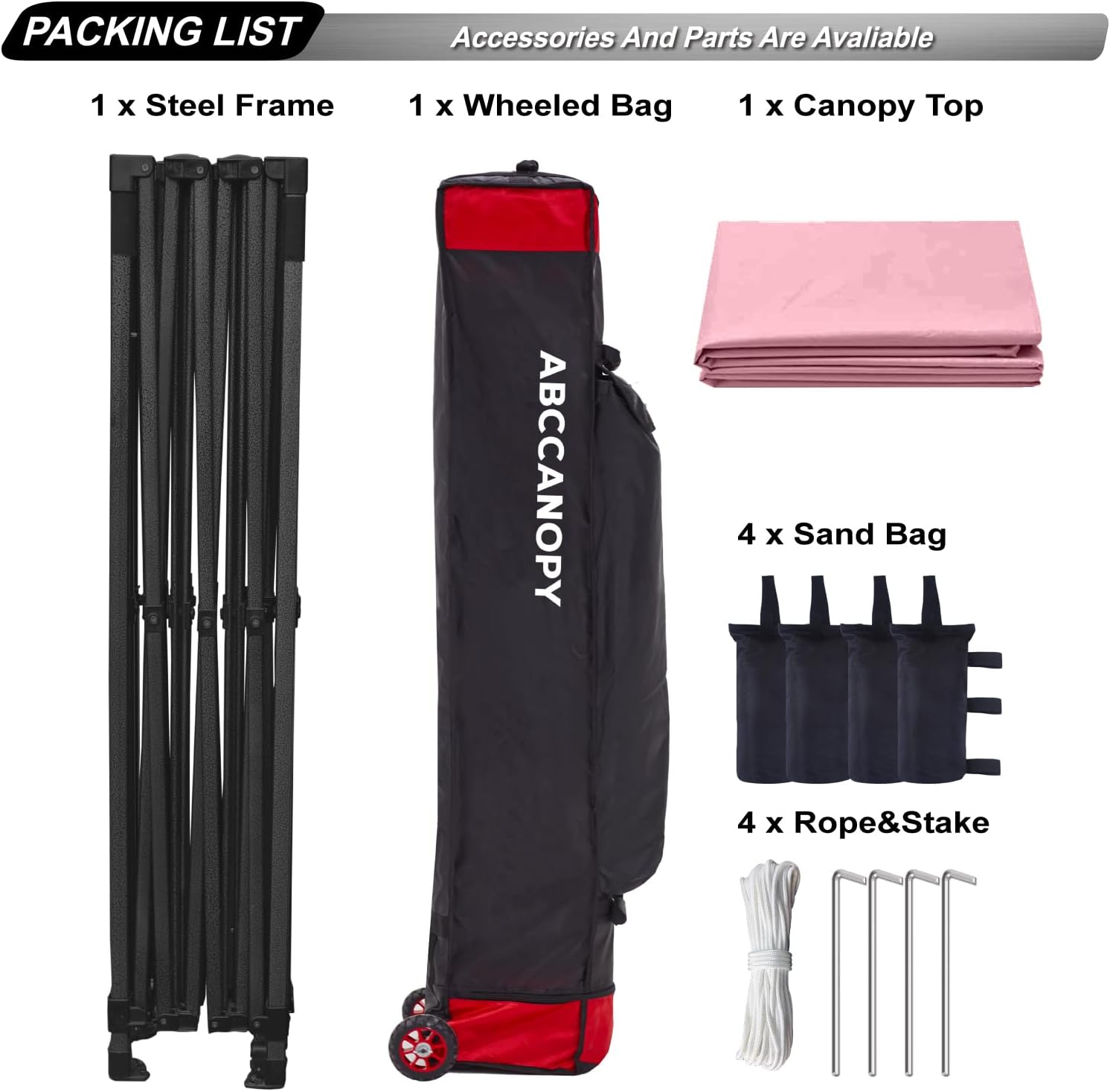 ABCCANOPY S1 Nova Base® - Lite Commercial Pop Up Canopy Tent 10x10/10x15/10x20