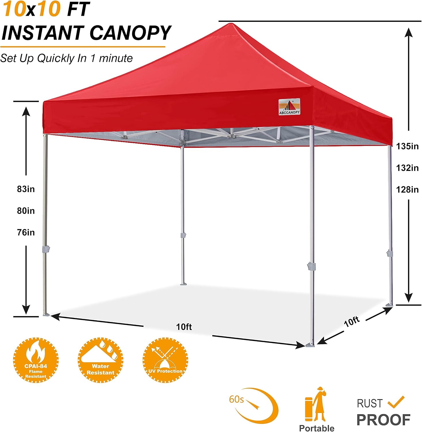 S1 Nova Base® - Frame Heavy Duty Pop Up Canopy Tent 8x8/10x10/10x15/10x20