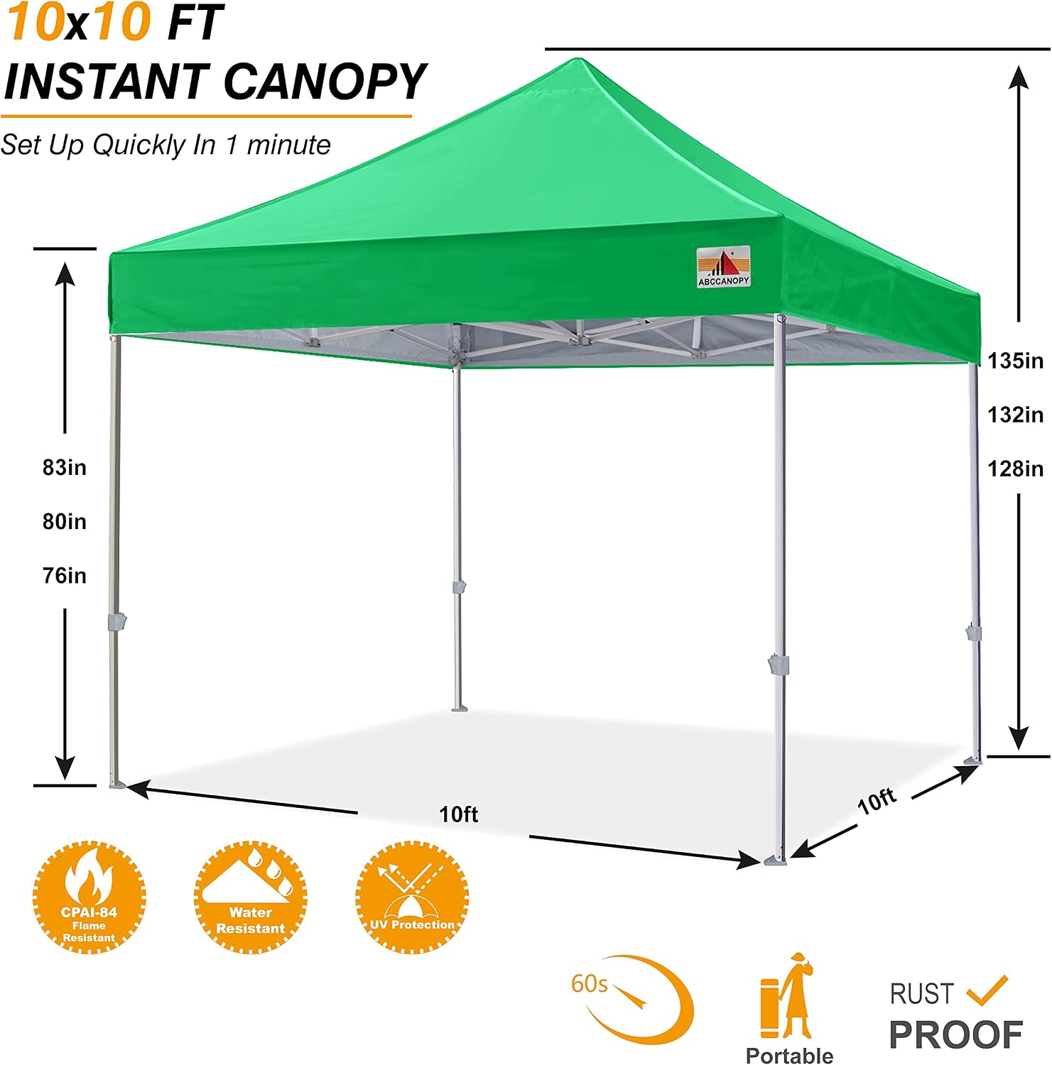 S1 Nova Base® - Frame Heavy Duty Pop Up Canopy Tent 8x8/10x10/10x15/10x20