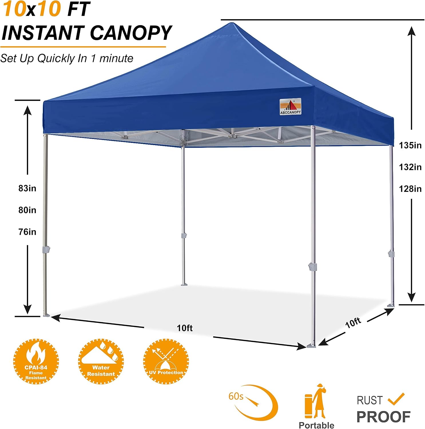 S1 Nova Base® - Frame Heavy Duty Pop Up Canopy Tent 8x8/10x10/10x15/10x20