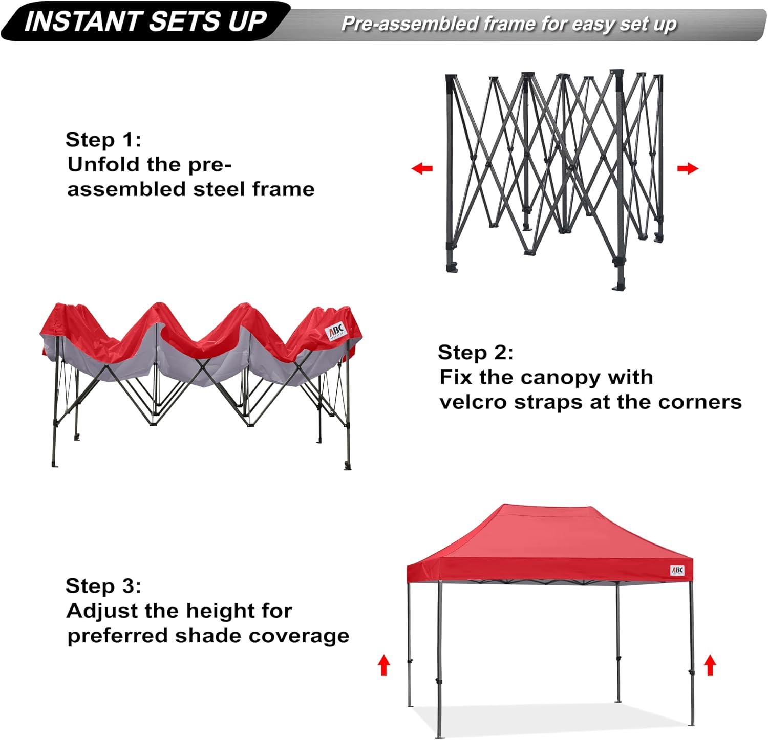 S1 Nova Base® - Lite Commercial Pop Up Canopy Tent 8x8/8x12/8x16
